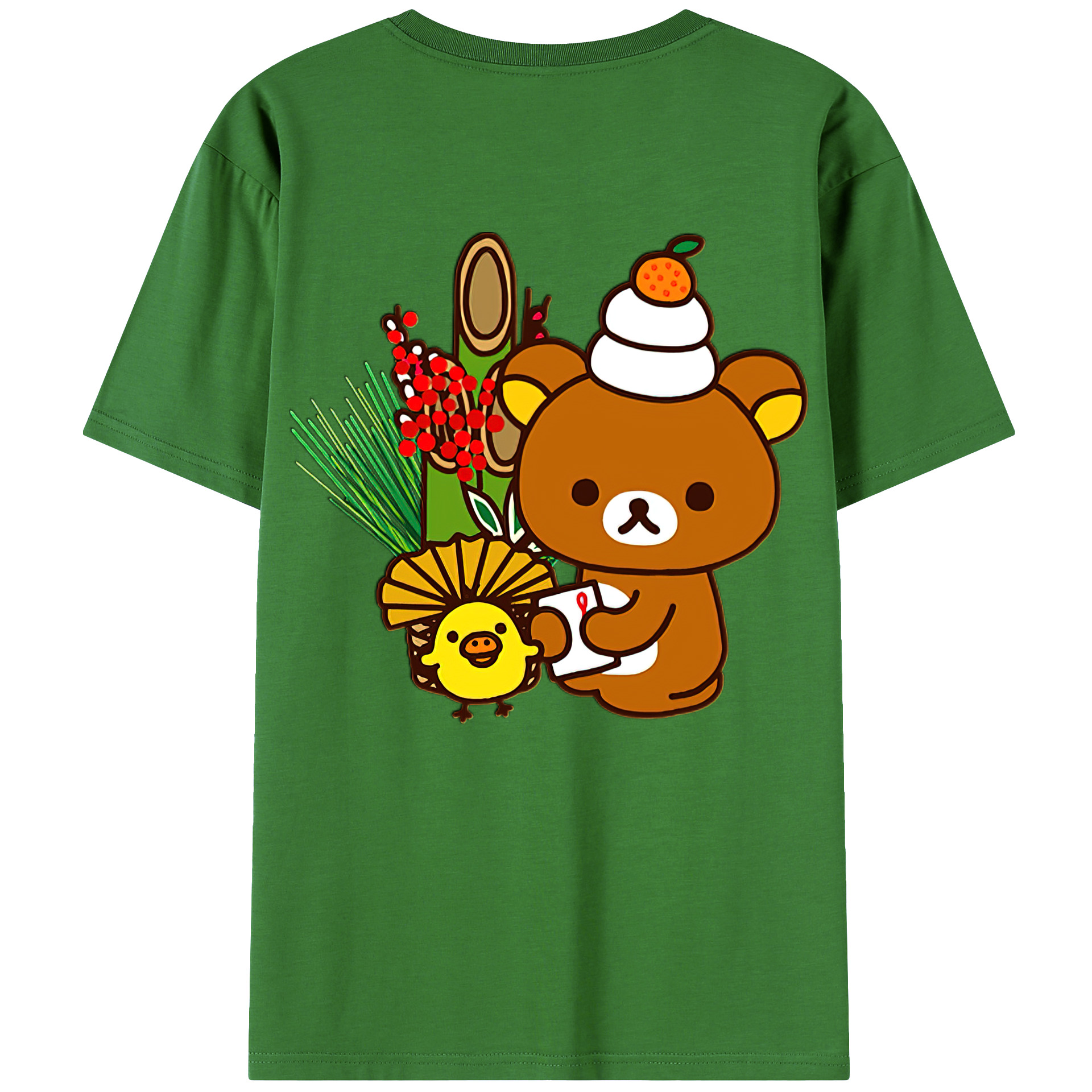 （画像用） リラックマ リラックマ キイロイトリ Rilakkuma Korilakkuma Kiiroitori レディース半袖Tシャツ(バックプリント)
